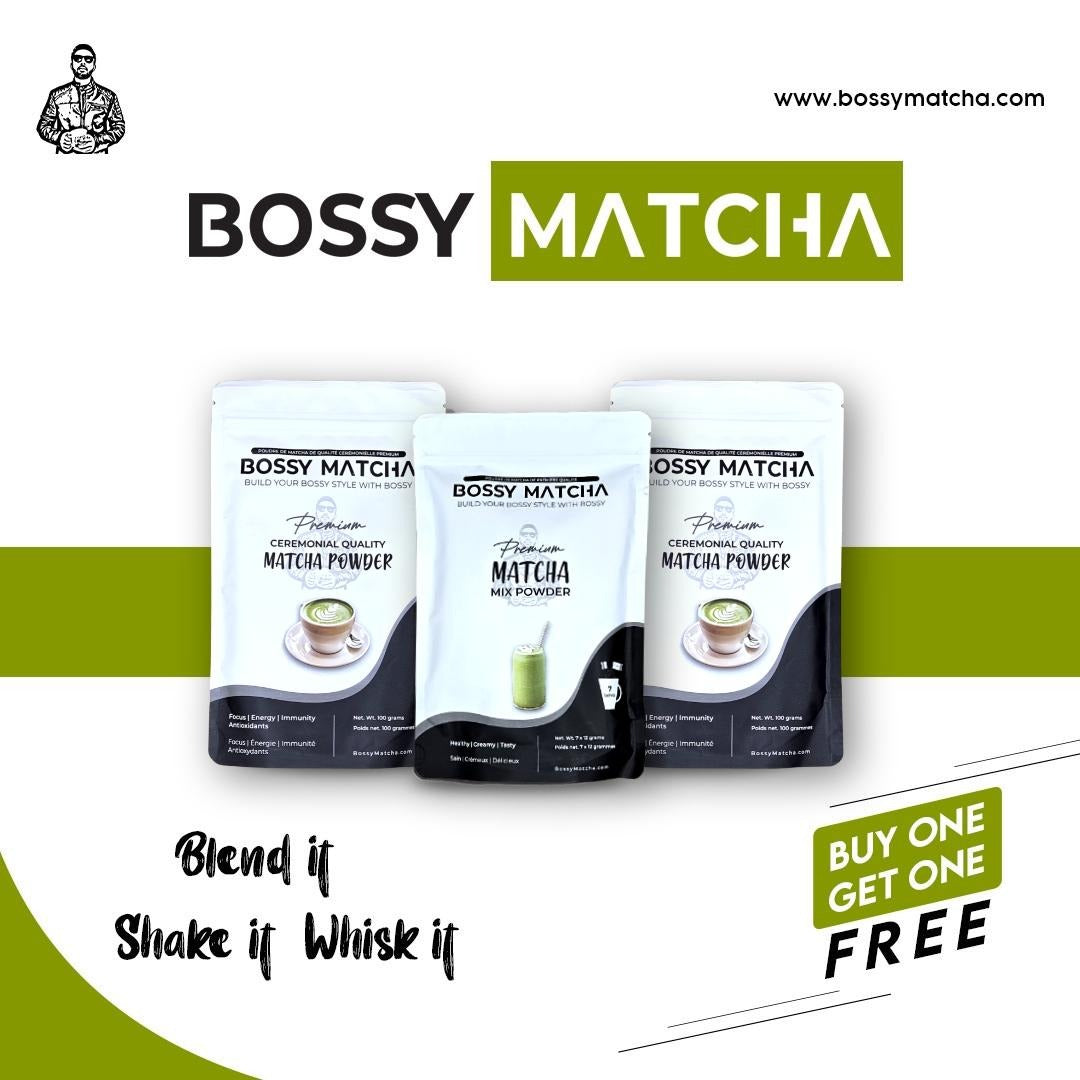 Buy Matcha powder and get matcha latte mix for free at bossy matcha. Here is the deal and enjoy the high quality products. 